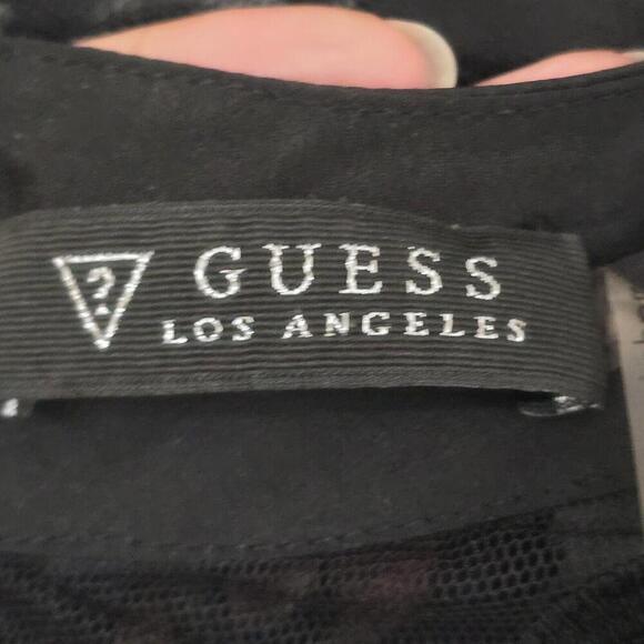 Guess Floral-Ruffled Hem Women's Mesh / Lace Dress In Size 4 - Picture 8 of 9